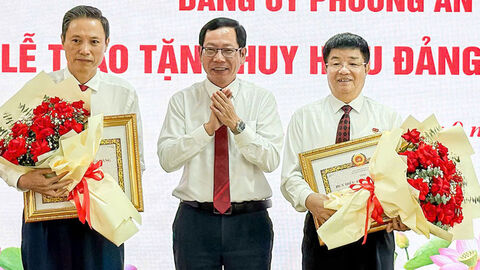 Trao Huy hiệu Đảng đợt 2/9 tại nhiều địa phương ở Hải Phòng