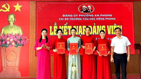 An Phong phát triển mạnh đội ngũ đảng viên trẻ
