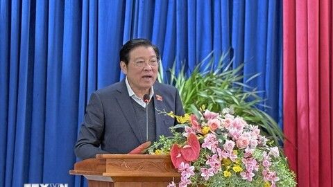 Trưởng Ban Nội chính Trung ương Phan Đình Trạc tiếp xúc cử tri tại Lâm Đồng