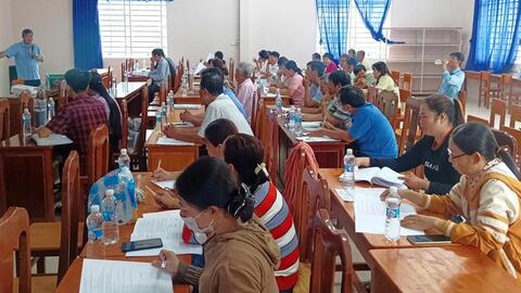 Tổ chức 8 lớp tập huấn, đào tạo cán bộ kiêm nhiệm và phối hợp thực hiện tín dụng chính sách xã hội