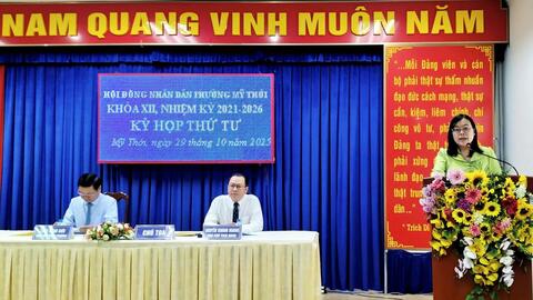 HĐND phường Mỹ Thới họp chuyên đề 