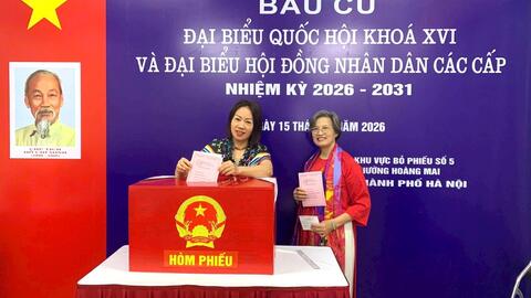 Hà Nội: 89,09% cử tri đã tham gia bỏ phiếu tính đến 15h ngày 15-3