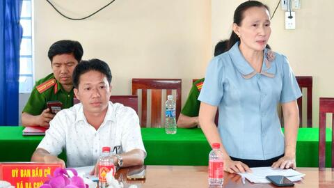 Phó Chủ tịch HĐND tỉnh An Giang Giang Văn Phục kiểm tra công tác chuẩn bị bầu các xã: Vĩnh Gia, Ô Lâm, An Cư, Ba Chúc