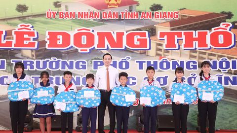 An Giang khởi công xây trường phổ thông nội trú tiểu học và trung học cơ sở tại 3 xã biên giới