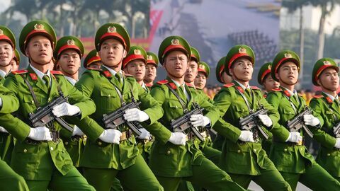 Ảnh: Lễ xuất quân và diễn tập phương án bảo đảm an ninh, trật tự Đại hội XIV của Đảng