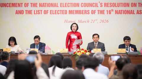 Công bố danh sách 500 người trúng cử đại biểu Quốc hội khóa XVI