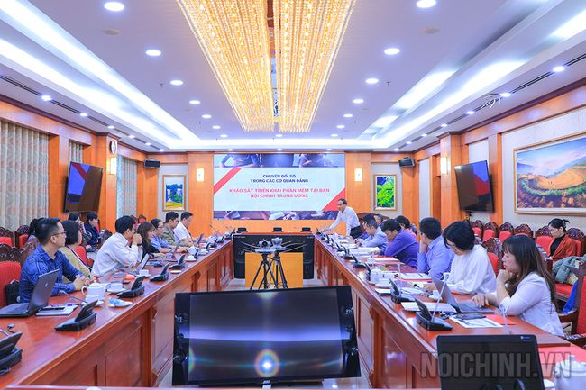 Phối hợp triển khai chuyển đổi số các quy trình nghiệp vụ lõi của Ban Nội chính Trung ương