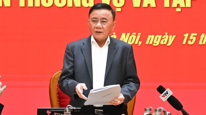 Ảnh: Hội nghị kiểm điểm Ban Thường vụ Đảng ủy các cơ quan Đảng Trung ương