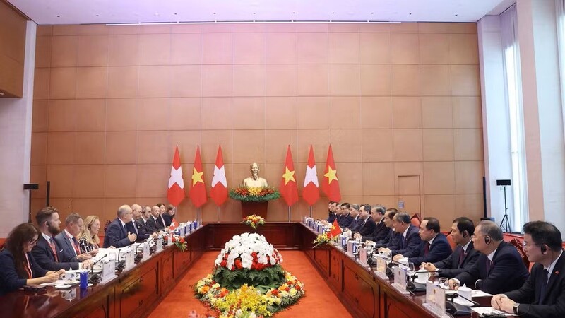 Tổng Bí thư, Chủ tịch nước Tô Lâm hội đàm với Tổng thống Thụy Sĩ