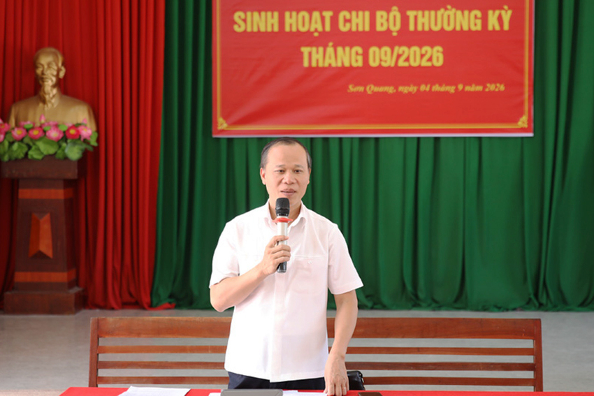 Bắc Ninh: Phó Chủ tịch Thường trực UBND tỉnh Mai Sơn dự sinh hoạt Chi bộ Tổ dân phố Sơn Quang