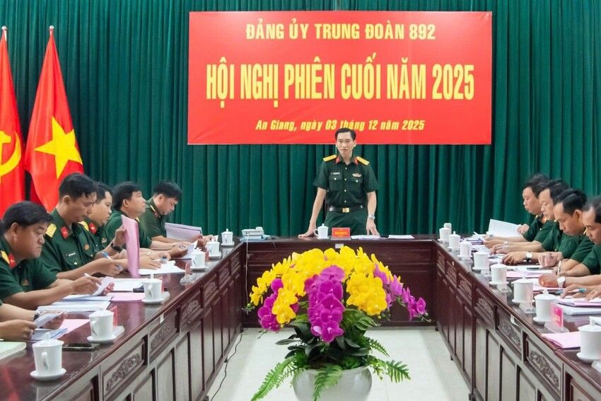Đảng ủy Trung đoàn 892 hoàn thành tốt nhiệm vụ năm 2025