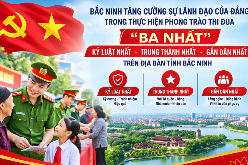 Bắc Ninh tăng cường lãnh đạo của Đảng trong phong trào thi đua 'Kỷ luật nhất - Trung thành nhất - Gần dân nhất'