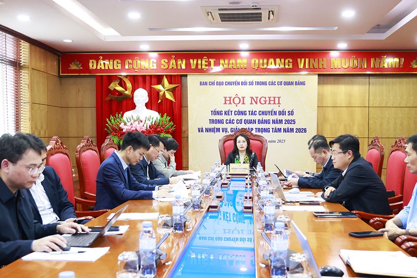 Ban Chỉ đạo Chuyển đổi số trong các cơ quan Đảng tổng kết công tác năm 2025, triển khai nhiệm vụ năm 2026