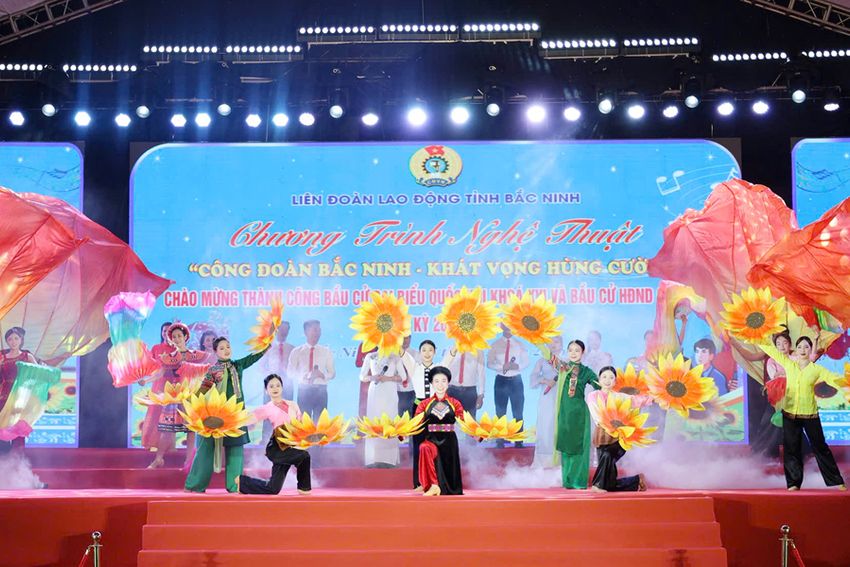 Bắc Ninh tổ chức chương trình nghệ thuật “Công đoàn Bắc Ninh - Khát vọng hùng cường”