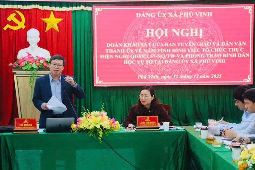 Đẩy mạnh thực hiện Nghị quyết 57-NQ/TW tại cơ sở