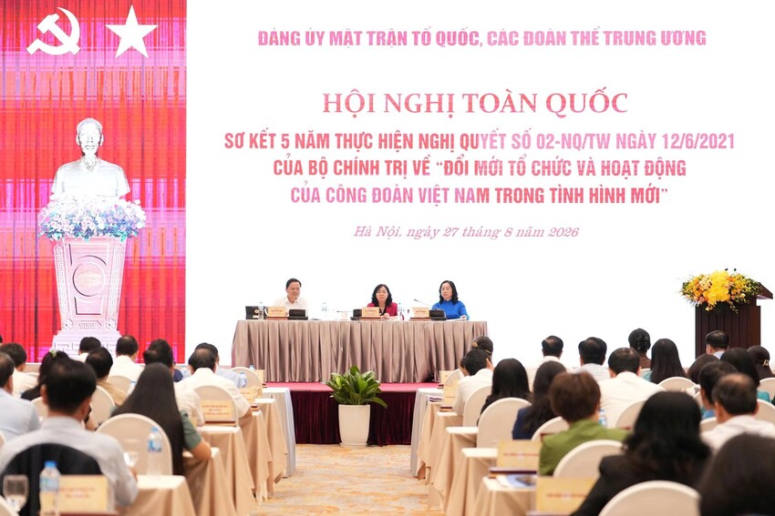 Đảng ủy Mặt trận Tổ quốc, các đoàn thể Trung ương sơ kết 5 năm thực hiện Nghị quyết số 02-NQ/TW của Bộ Chính trị