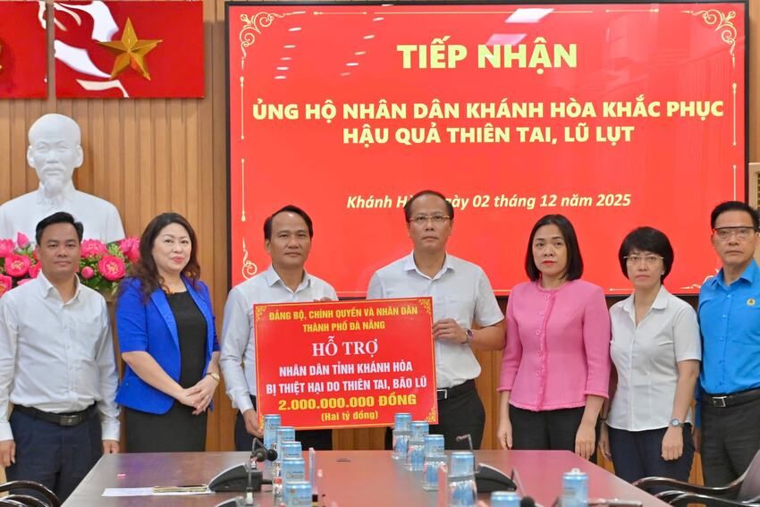 Đà Nẵng hỗ trợ tỉnh Khánh Hòa 2 tỷ đồng khắc phục hậu quả thiên tai