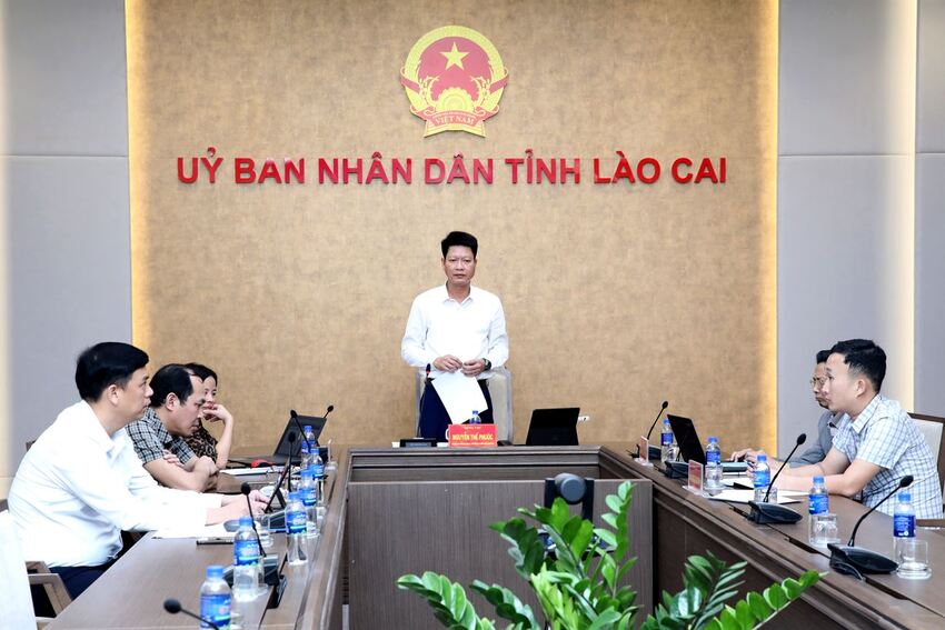 Lào Cai dự Hội nghị trực tuyến về tình hình triển khai Dự án đường sắt Lào Cai - Hà Nội - Hải phòng