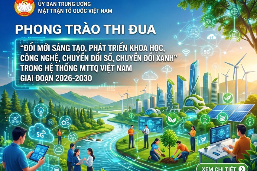 Triển khai Phong trào thi đua “Đổi mới sáng tạo, phát triển khoa học, công nghệ, chuyển đổi số, chuyển đổi xanh” trong hệ thống Mặt trận