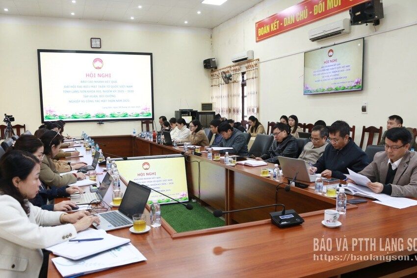 Lạng Sơn: Ủy ban MTTQ Việt Nam tỉnh tổ chức tập huấn, bồi dưỡng nghiệp vụ công tác Mặt trận năm 2025