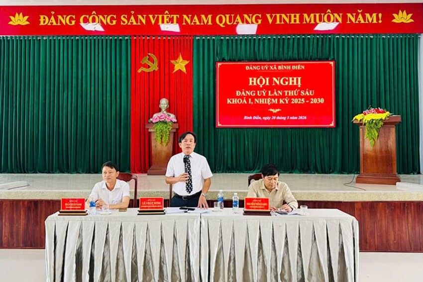 Bình Điền: Tổ chức Hội nghị Ban Chấp hành Đảng bộ xã lần thứ VI, nhiệm kỳ 2025 -2030