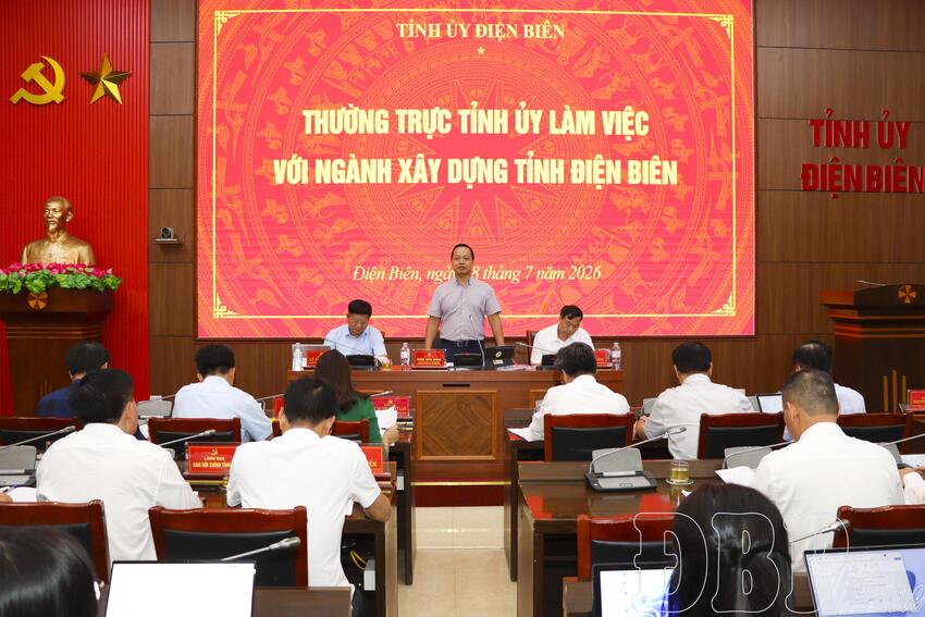 Thường trực Tỉnh ủy làm việc với ngành Xây dựng