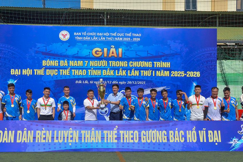 Đại hội Thể thao tỉnh Đắk Lắk lần thứ I: xã Ea H’Leo  vô địch Giải bóng đá nam 7 người