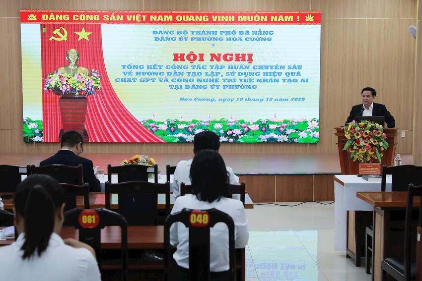 Phường Hòa Cường tiên phong sử dụng trợ lý ảo trong công tác Đảng