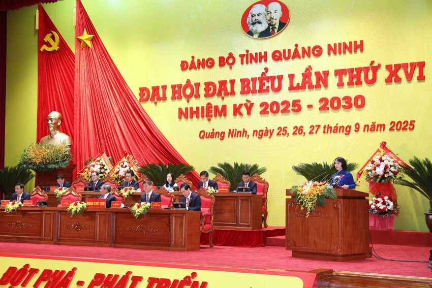 Đại hội Đại biểu Đảng bộ tỉnh lần thứ XVI, nhiệm kỳ 2025-2030: Xây dựng Quảng Ninh giàu mạnh, văn minh, hiện đại, hạnh phúc, tự tin, vững vàng, tiến mạnh trong kỷ nguyên mới