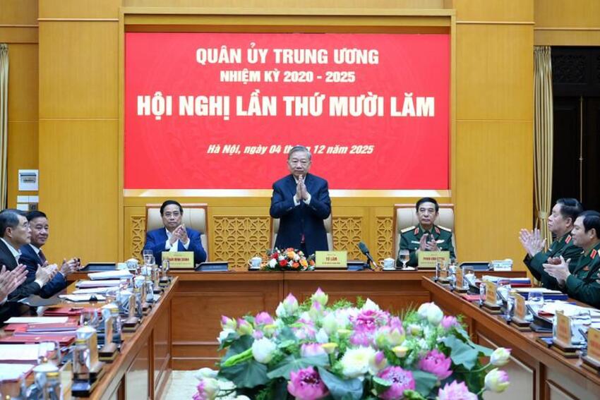 Tổng Bí thư Tô Lâm chủ trì Hội nghị Quân ủy Trung ương lần thứ mười lăm