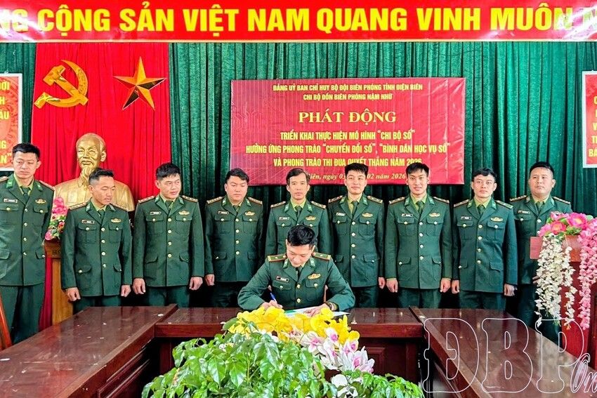 Đồn Biên phòng Nậm Nhừ ra mắt mô hình “Chi bộ số”