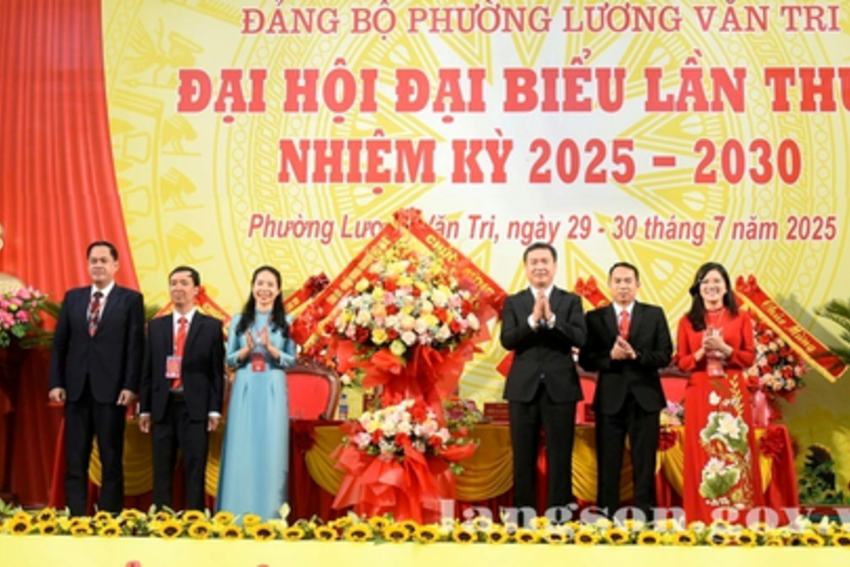 Đại hội Đảng bộ phường Lương Văn Tri nhiệm kỳ 2025 - 2030 thành công tốt đẹp