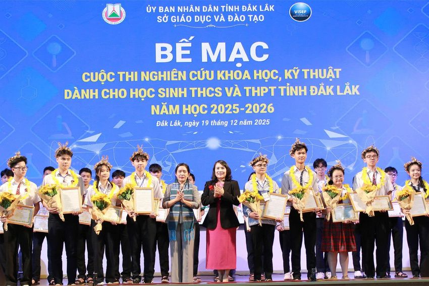 Bế mạc Cuộc thi nghiên cứu khoa học, kỹ thuật dành cho học sinh THCS và THPT tỉnh Đắk Lắk