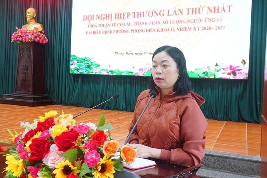 Phường Phong Điền: Thường trực Đảng ủy dự chỉ đạo Hội nghị hiệp thương lần thứ Nhất giới thiệu người ứng cử đại biểu HĐND phường nhiệm kỳ 2026 – 2031