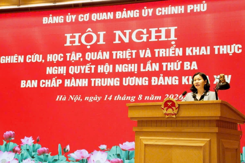 Đảng ủy cơ quan Đảng ủy Chính phủ quán triệt, triển khai Nghị quyết Hội nghị Trung ương 3, khóa XIV