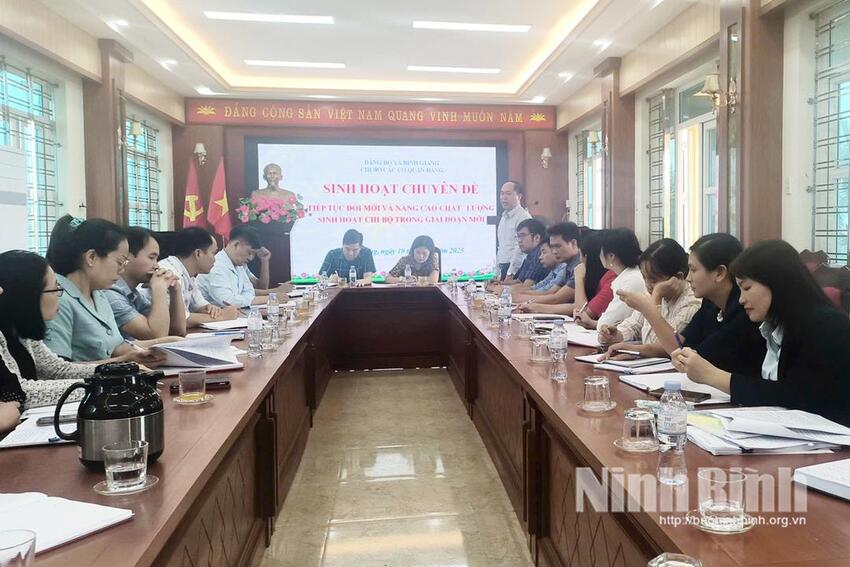 Đảng bộ xã Bình Giang nâng cao chất lượng sinh hoạt chi bộ