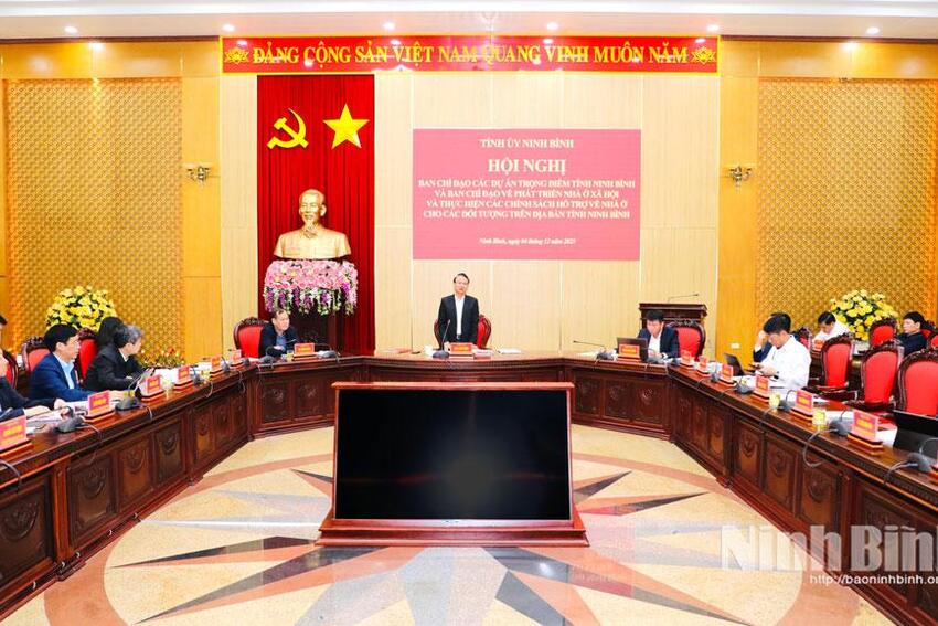 Hội nghị Ban Chỉ đạo các dự án trọng điểm, Ban Chỉ đạo về phát triển nhà ở xã hội và thực hiện các chính sách hỗ trợ về nhà ở cho các đối tượng trên địa bàn tỉnh