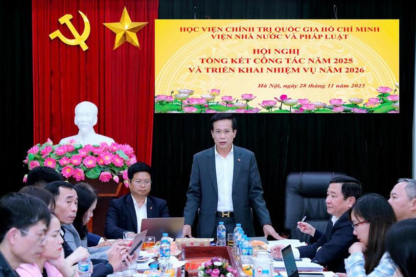 Viện Nhà nước và Pháp luật tổ chức Hội nghị tổng kết công tác năm 2025 và triển khai nhiệm vụ năm 2026