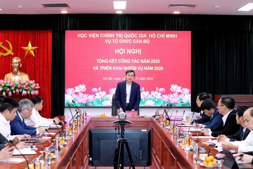 Vụ Tổ chức cán bộ triển khai Hội nghị tổng kết công tác năm 2025, phương hướng nhiệm vụ năm 2026