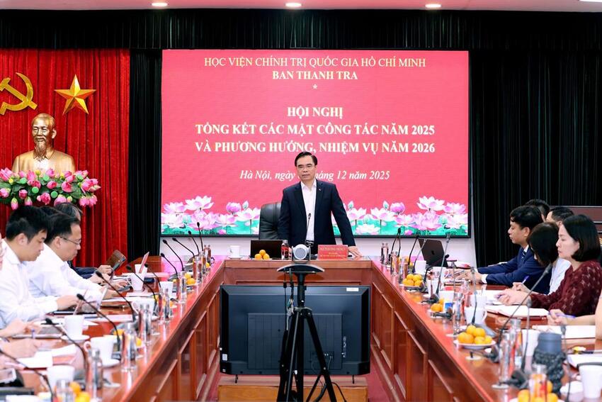Ban Thanh tra Học viện tổ chức Hội nghị tổng kết các mặt công tác năm 2025 và phương hướng, nhiệm vụ năm 2026