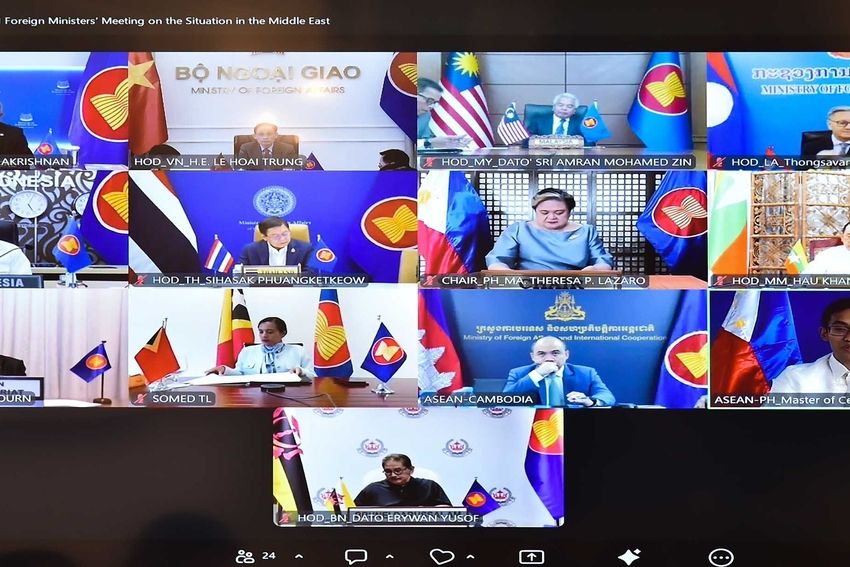 ASEAN họp đặc biệt về tình hình Trung Đông, kêu gọi kiềm chế và thúc đẩy giải pháp hòa bình