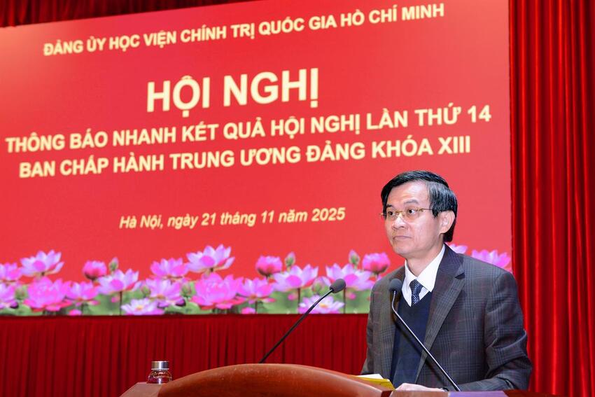 Học viện Chính trị quốc gia Hồ Chí Minh thông báo nhanh kết quả Hội nghị lần thứ 14 Ban Chấp hành Trung ương Đảng khóa XIII