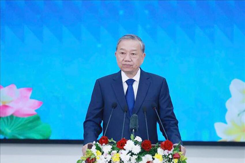 Toàn văn phát biểu của Tổng Bí thư Tô Lâm tại Học viện Chính trị và Hành chính quốc gia Lào