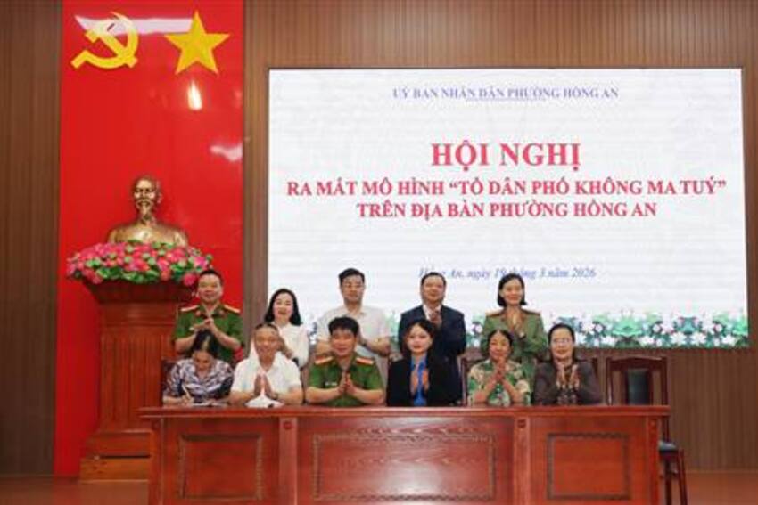 Phường Hồng An ra mắt Mô hình “Tổ dân phố không ma túy” trên địa bàn