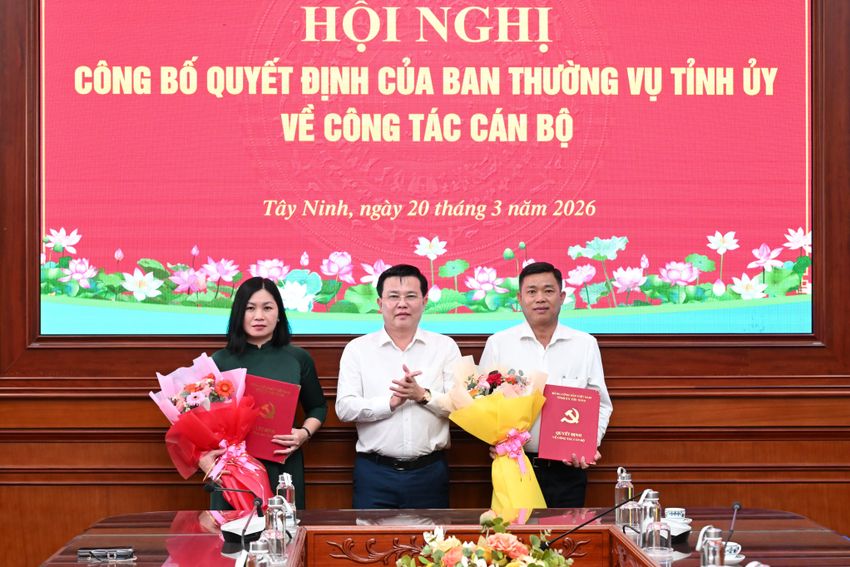 Trao quyết định của Ban Thường vụ Tỉnh ủy về công tác cán bộ