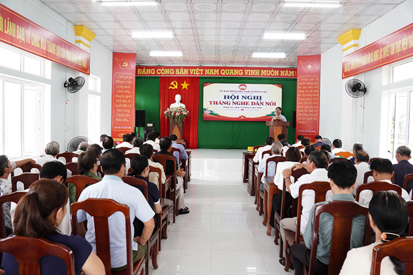 Xã Hưng Lộc: Hội nghị “Tháng lắng nghe dân nói”
