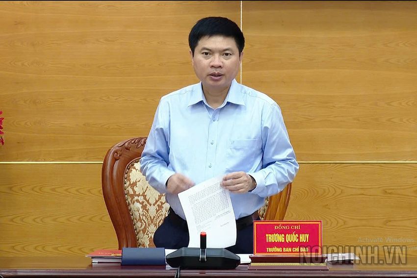 Phiên thứ Nhất Ban Chỉ đạo phòng, chống tham nhũng, lãng phí, tiêu cực tỉnh Ninh Bình