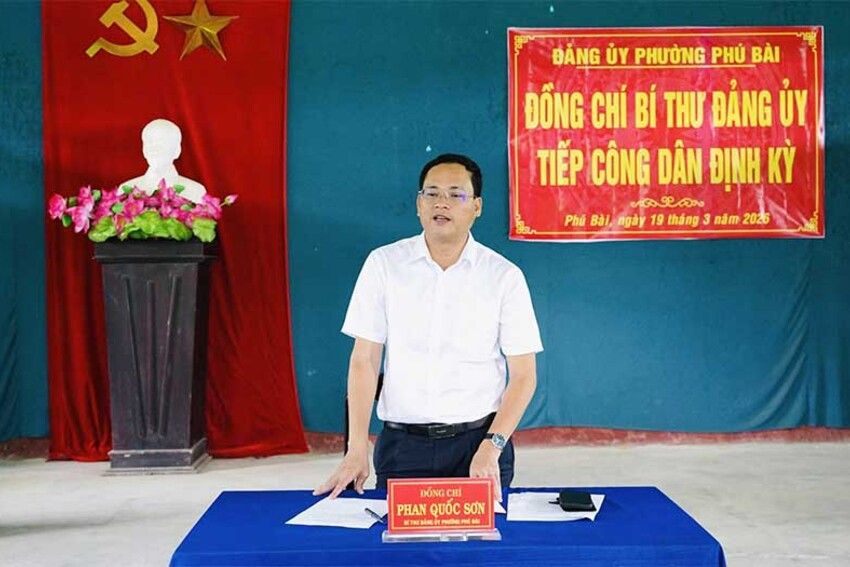 Phường Phú Bài: Bí thư Đảng ủy tiếp công dân định kỳ tại TDP Buồng Tằm