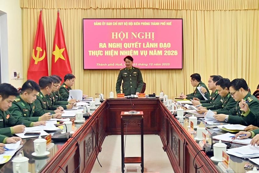 Đảng uỷ Bộ đội Biên phòng thành phố Huế ra Nghị quyết lãnh đạo thực hiện nhiệm vụ năm 2026