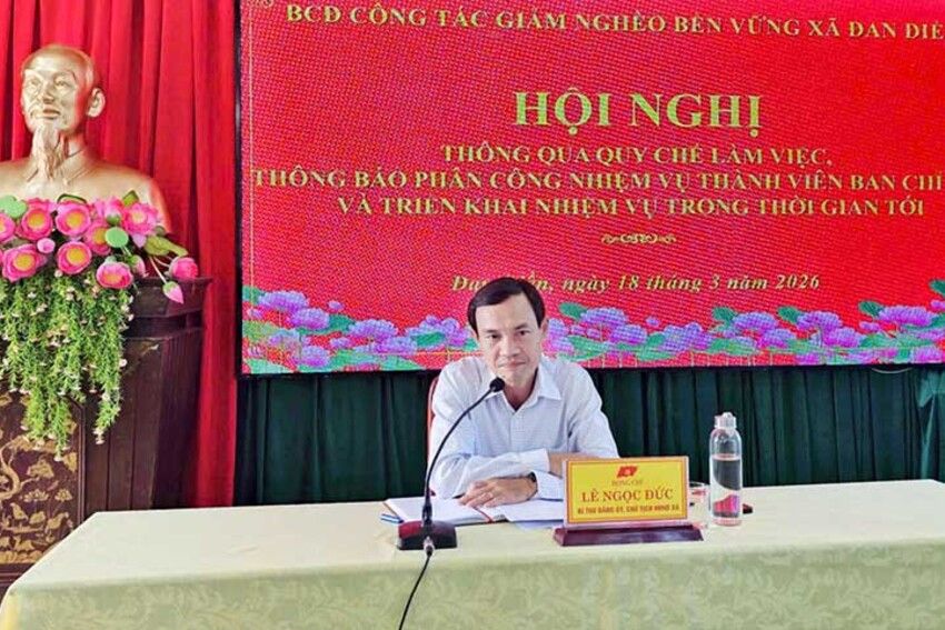 Đan Điền: Tổ chức Hội nghị Ban Chỉ đạo giảm nghèo bền vững